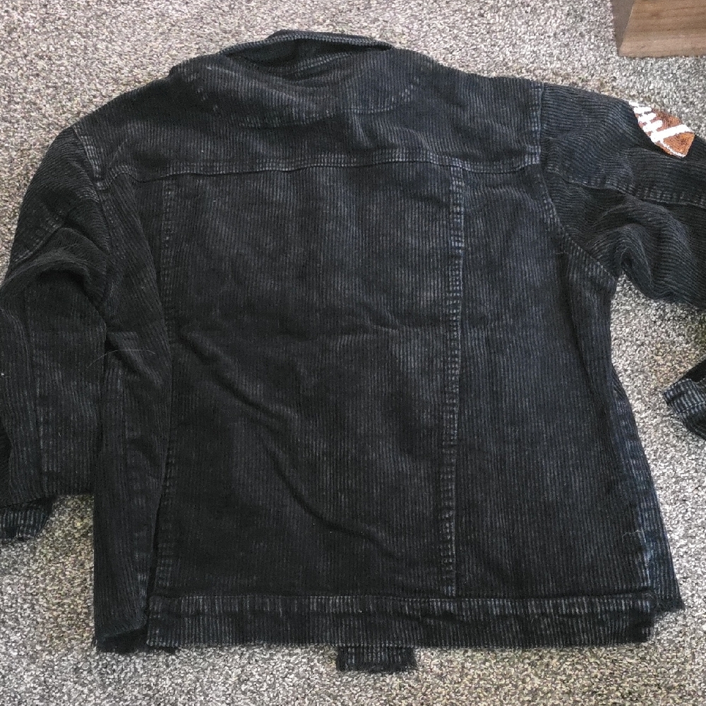 Black Football Pattern Jacket - Picture 4 of 4